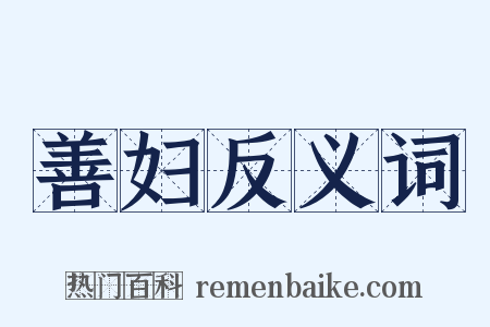 善妇反义词是什么意思的图片